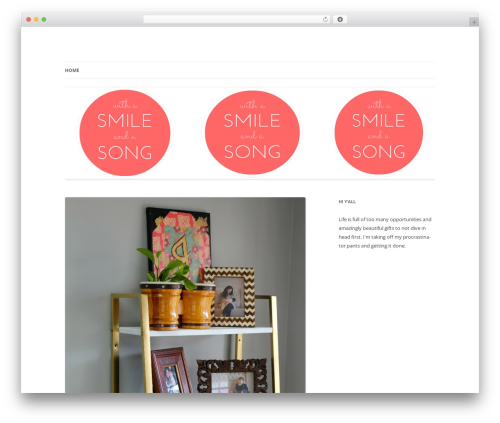 Twenty Twelve WordPress theme - withasmileandasong.com