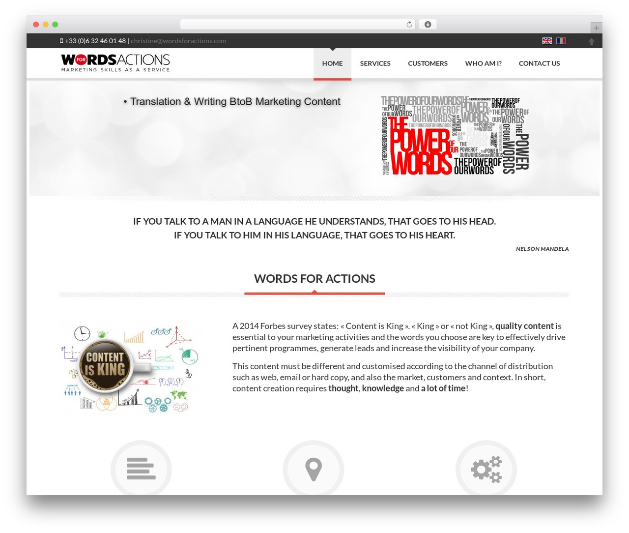 WordPress theme Delicate - wordsforactions.com