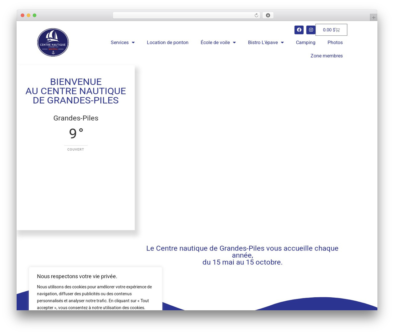 WordPress theme Hello Elementor - centrenautiquedegrandespiles.com