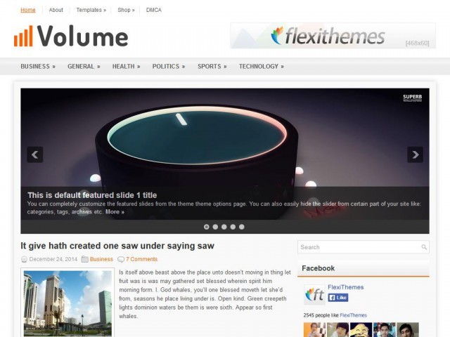 WordPress theme Volume WordPress theme Volume