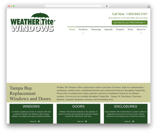WordPress theme WT Windows - weathertitewindows.com