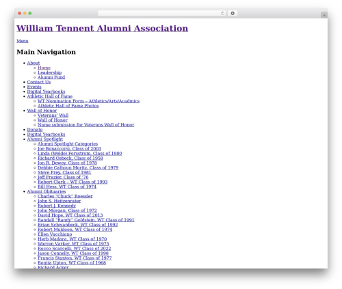 WTAA theme WordPress - wthsalumni.com