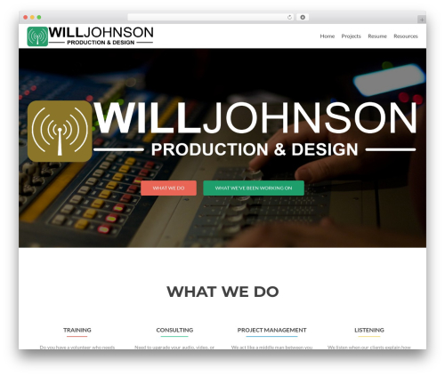 Zerif Lite theme WordPress - willjohnson.com