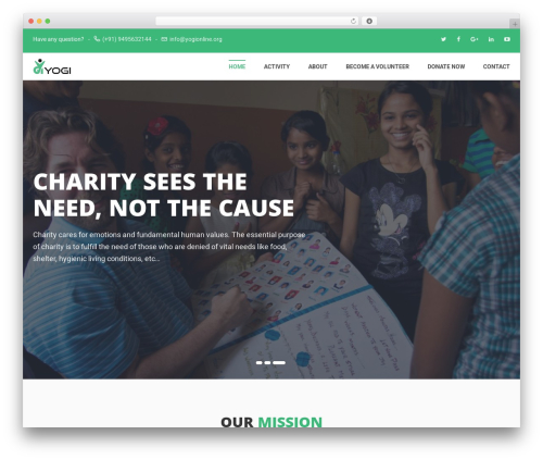 Charitus WordPress theme - yogionline.org