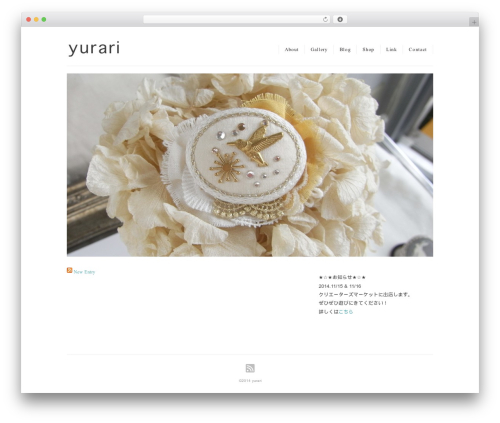 Flora WordPress theme - yura-ri.jp