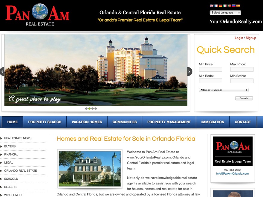 PanAm WordPress theme by M5 Design