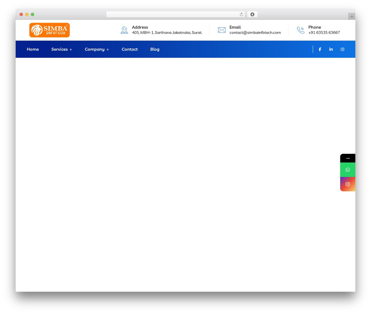 WordPress theme Braintech - simbainfotech.com