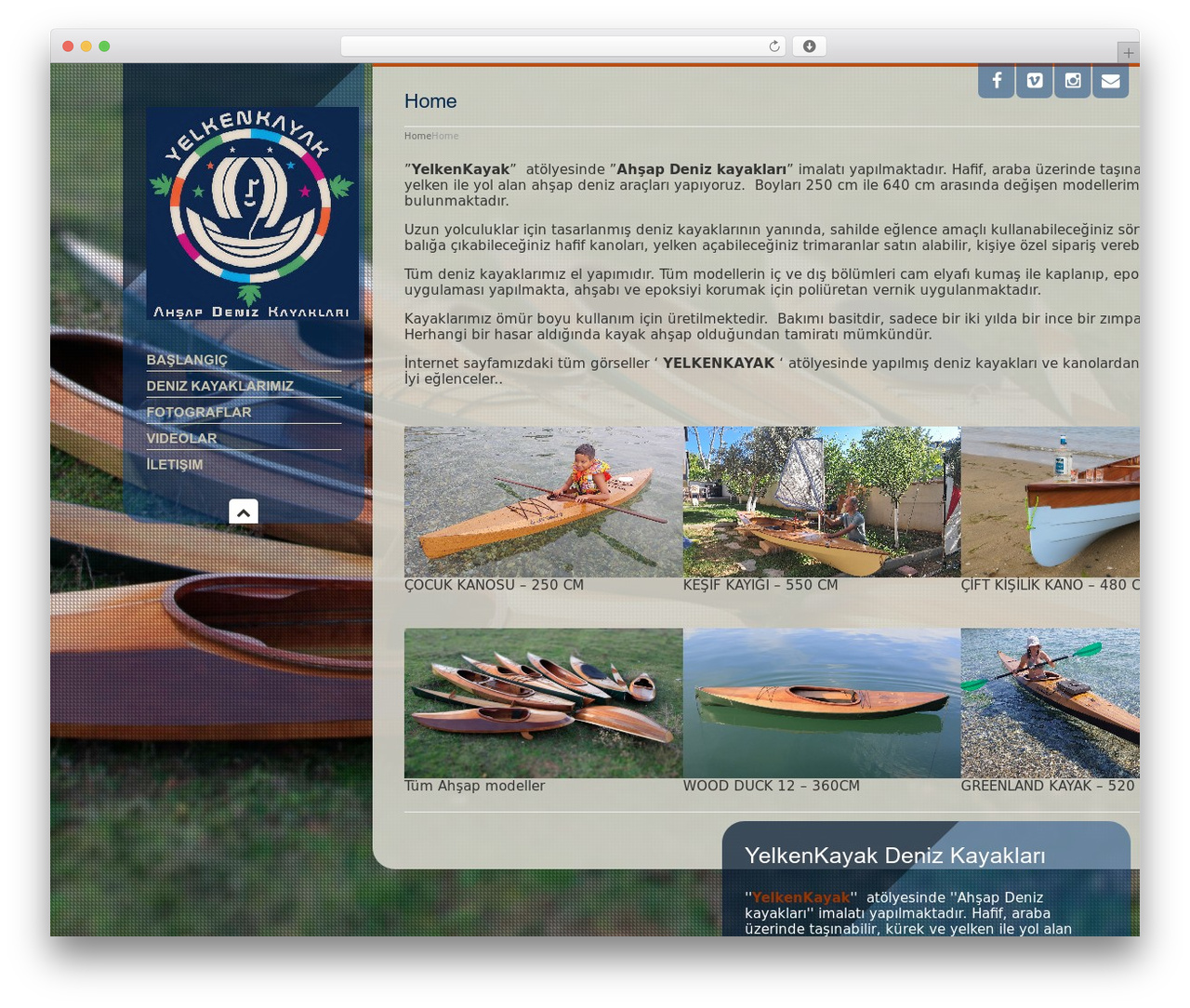 WordPress theme SmartScreen - yelkenkayak.com
