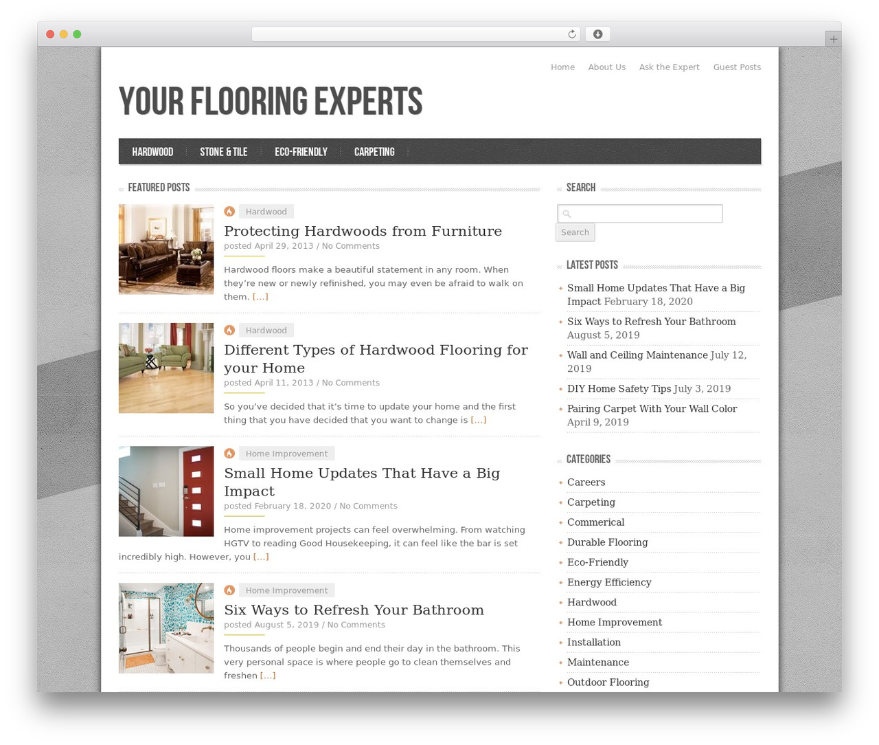 WordPress website theme Bodega - yourflooringexperts.com