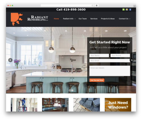 Worker WordPress theme - radiantremodelingllc.com