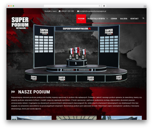 Best WordPress theme BigSlam - superpodiumwynajem.pl