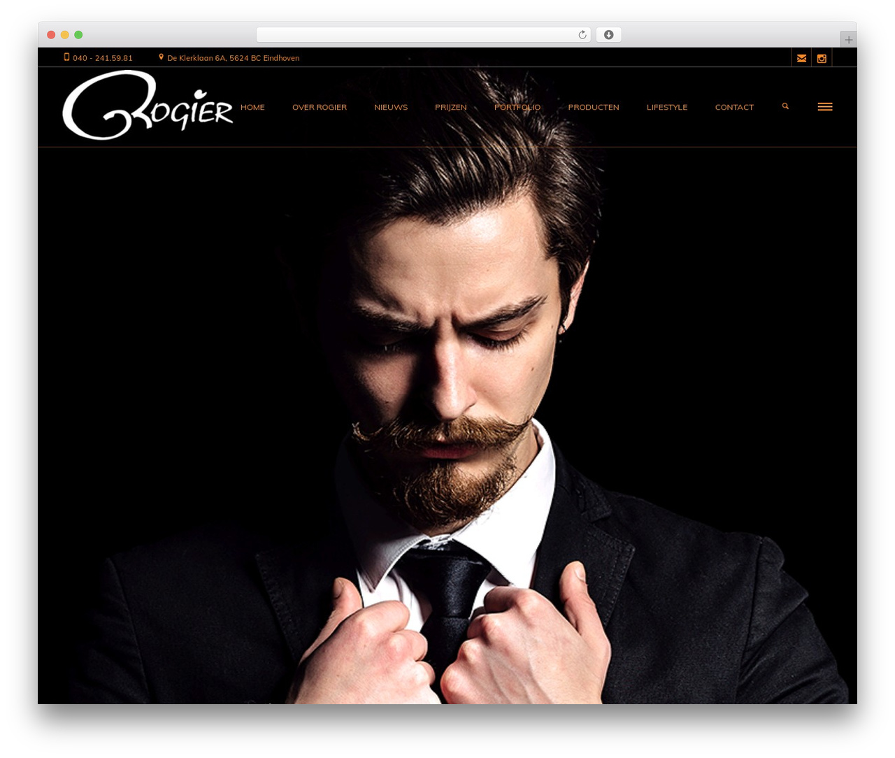 Coiffeur WordPress page theme - rogier.nl