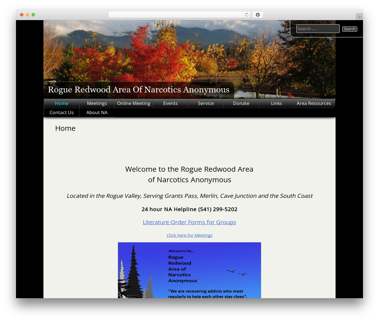 UU 2014 WordPress website theme - rogueredwoodna.com