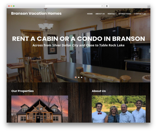 WordPress theme Branson - bransonvacationhomes.com