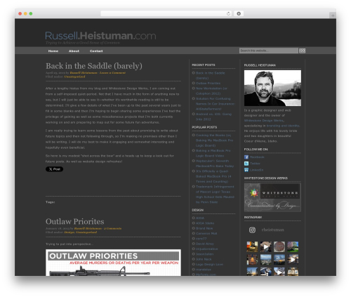 WordPress theme Revolution Code Blue - russell.heistuman.com
