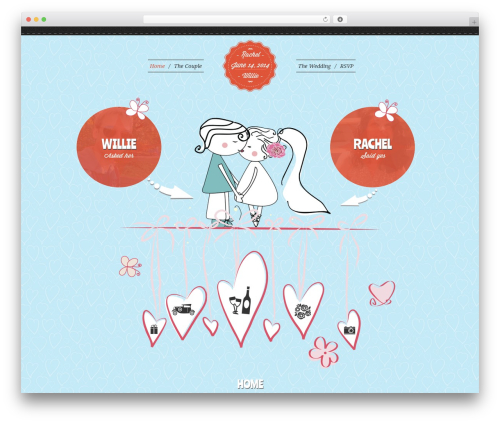 Nunta Wedding Responsive Theme theme WordPress - rachelandwillie.com/wp
