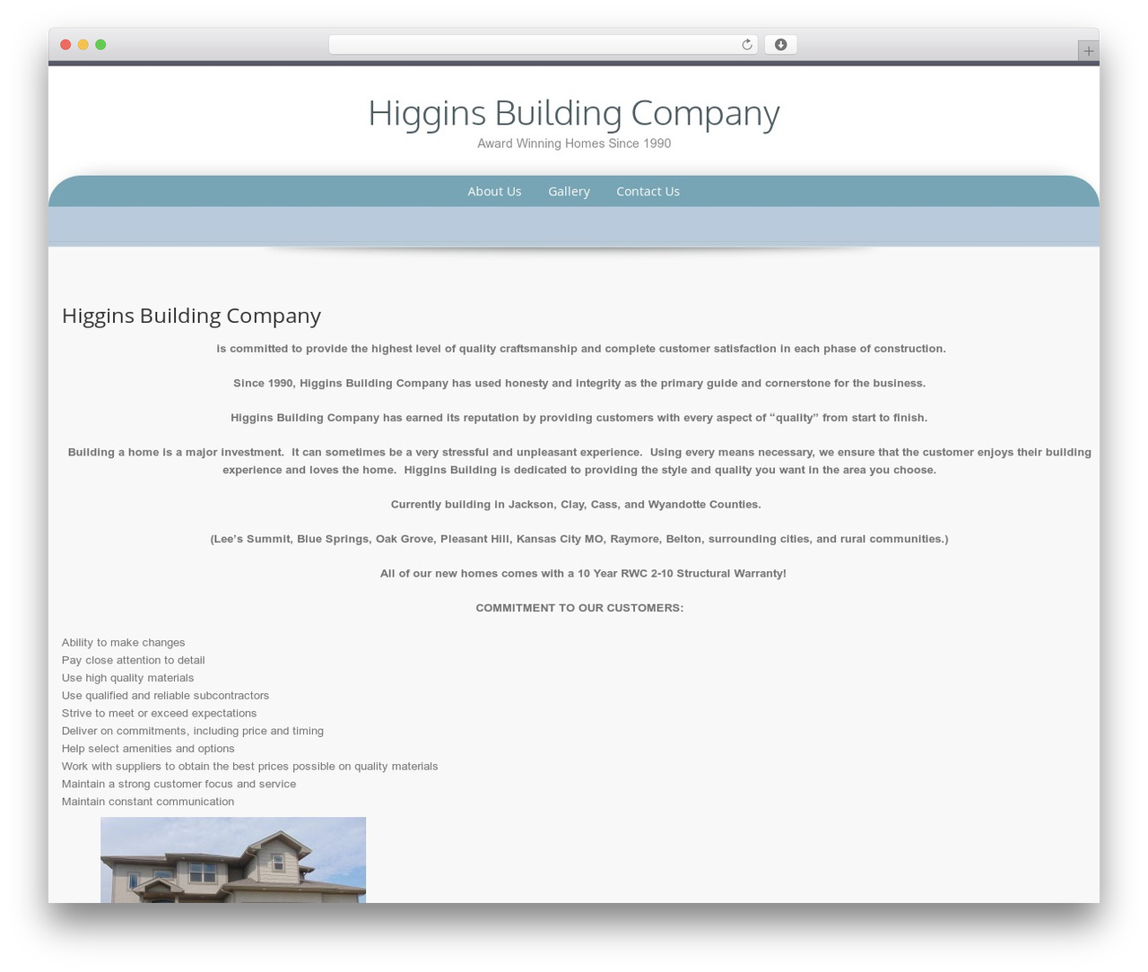 Preference Lite WordPress theme - higginsbuildingcompany.com