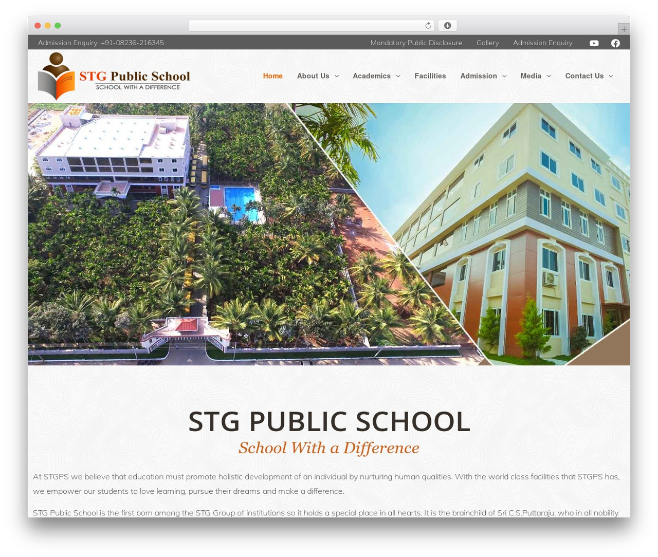 STG WordPress theme - stgpublicschool.com