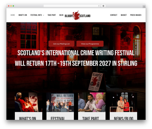 Uncode theme WordPress - bloodyscotland.com