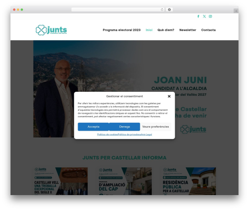 WordPress theme Divi - juntspercastellar.cat