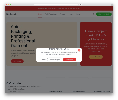 WordPress theme eiPro Master - nuela.co.id
