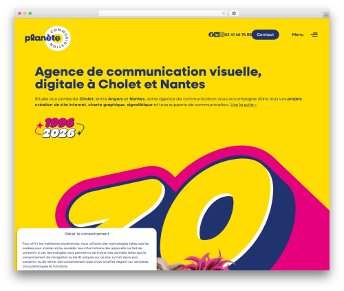 WordPress theme planetecom - www.planete-communication.fr