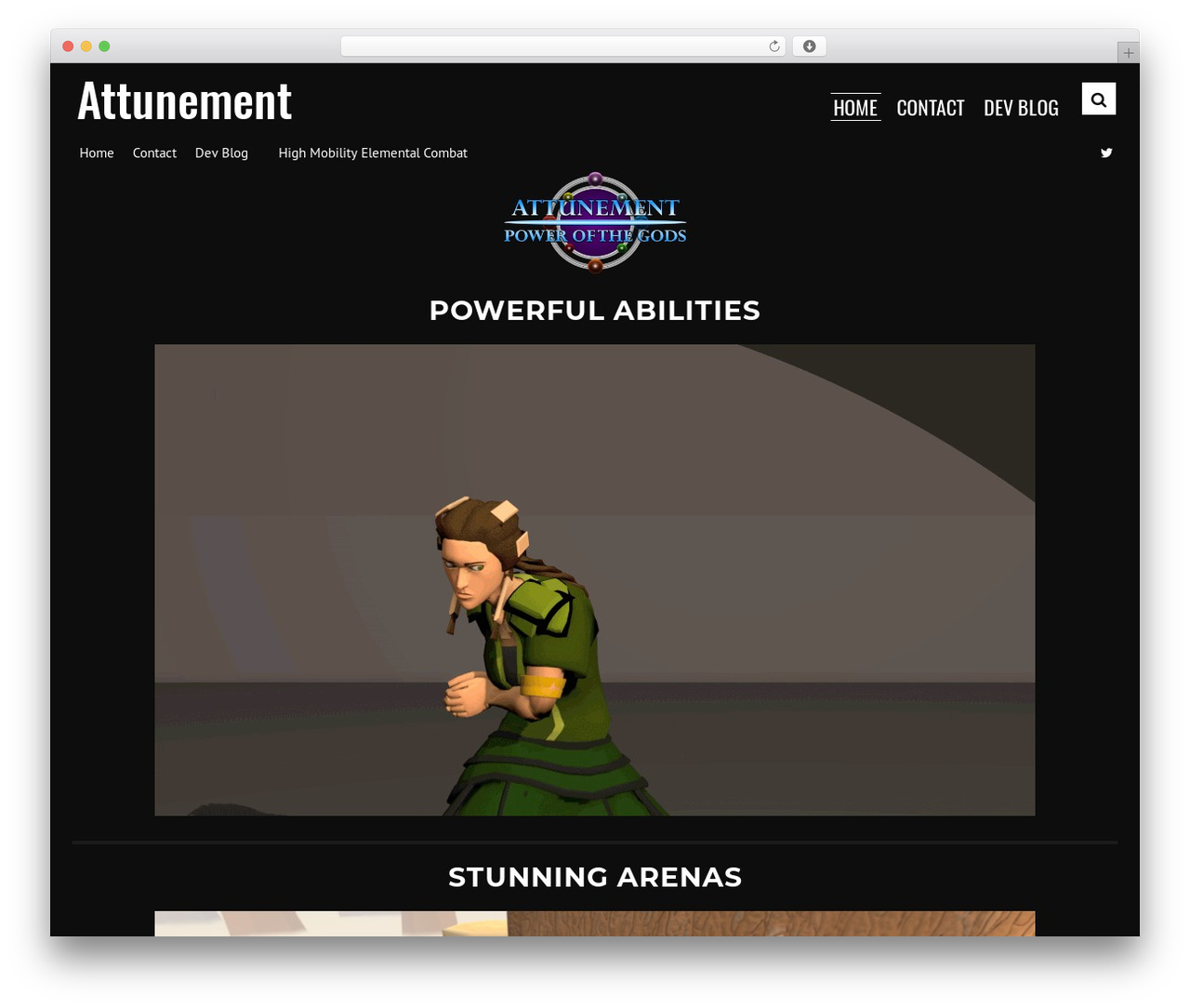 WordPress website theme NullPoint - attunegame.com