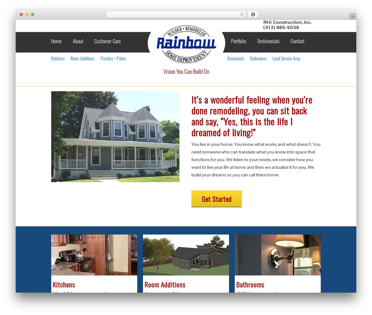 Bootstrap Template WordPress theme - rainbowhomeimprovement.com