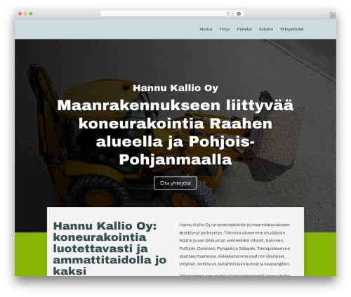 Divi WordPress theme design - kallionkoneet.fi