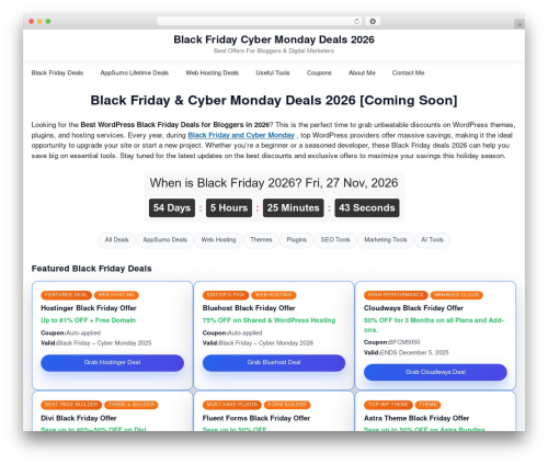 Generateblocks WordPress plugin - blackfriday.bloggingjoy.com