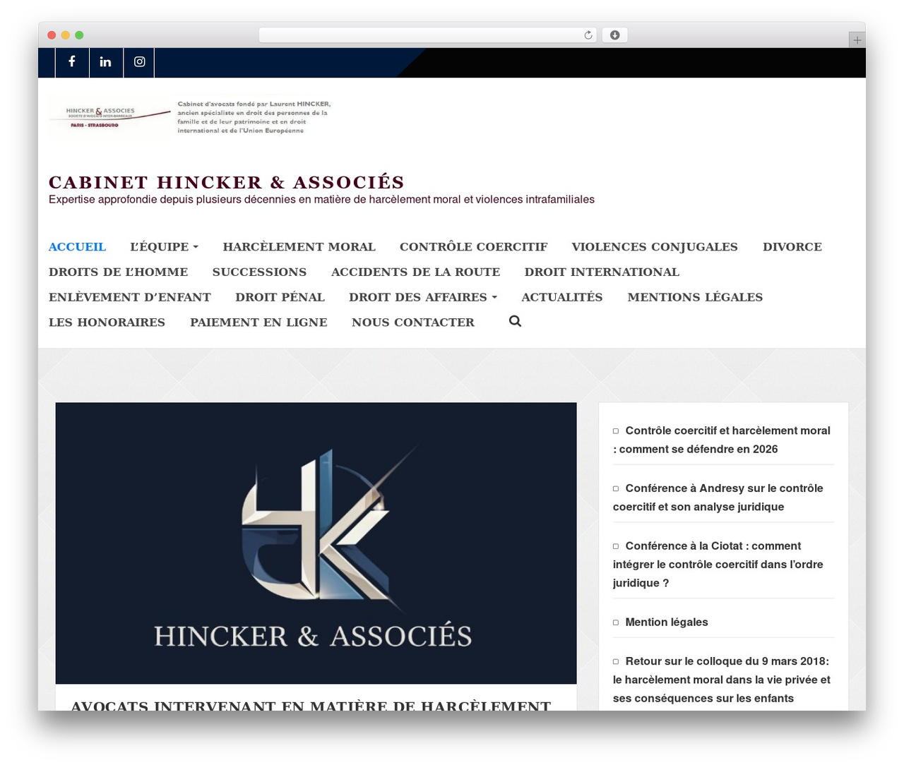 Aasta Pro WordPress theme - hincker-associes.com