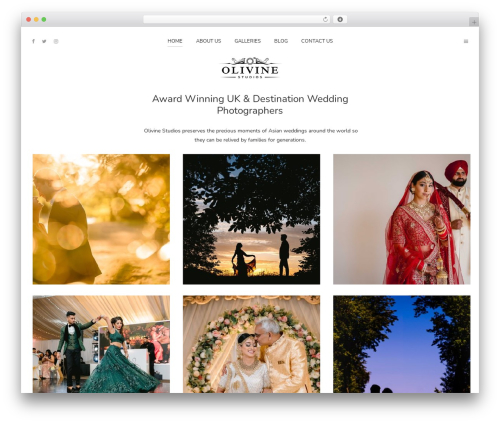 Pinhole best wedding WordPress theme - olivinestudios.com