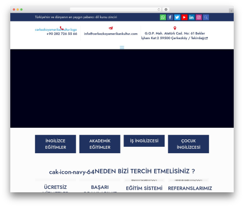 Site premium WordPress theme - cerkezkoyamerikankultur.com