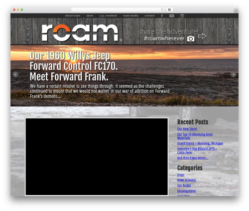 WordPress theme Custom Theme for WordPress - roamwherever.com