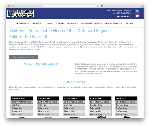 Cherry Framework theme WordPress - raideroutboards.com