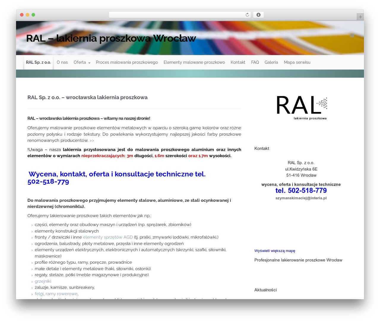 evolve WordPress theme - ral-wroclaw.pl