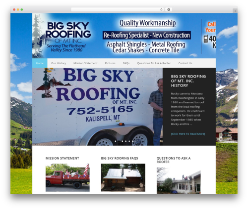 Genesis responsive header WordPress plugin - roofingtheflathead.com