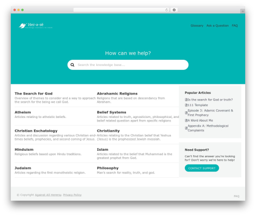 KnowAll WordPress theme - againstallheresy.org