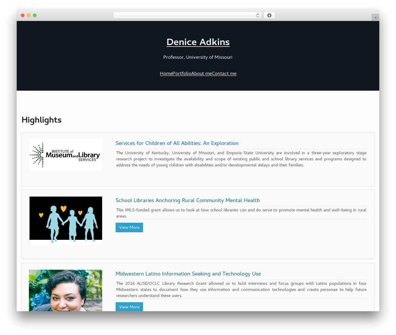 Slick WP theme - deniceadkins.com
