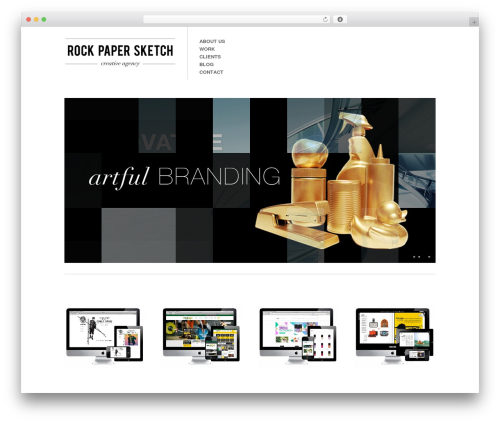 timeless WordPress theme - rockpapersketch.com