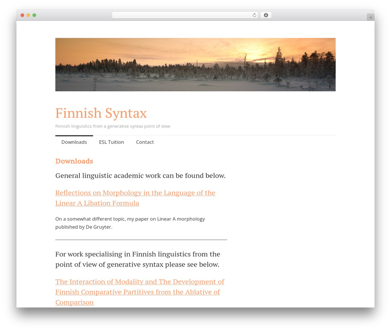 Finnish Syntax WordPress theme - finnishsyntax.co.uk