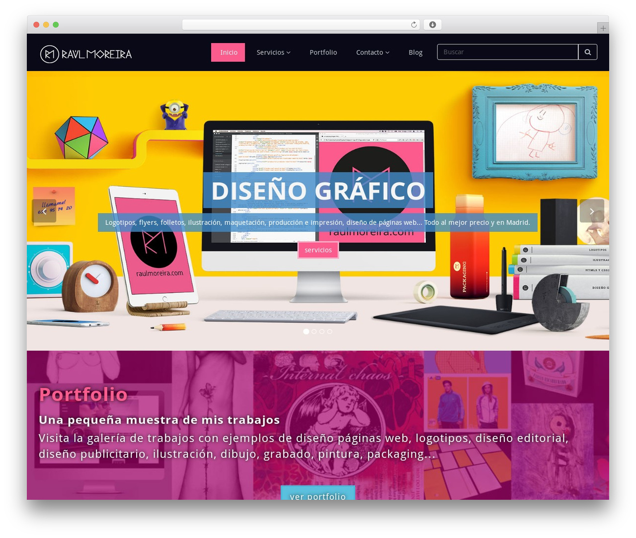 Flat Theme WordPress theme - raulmoreira.com