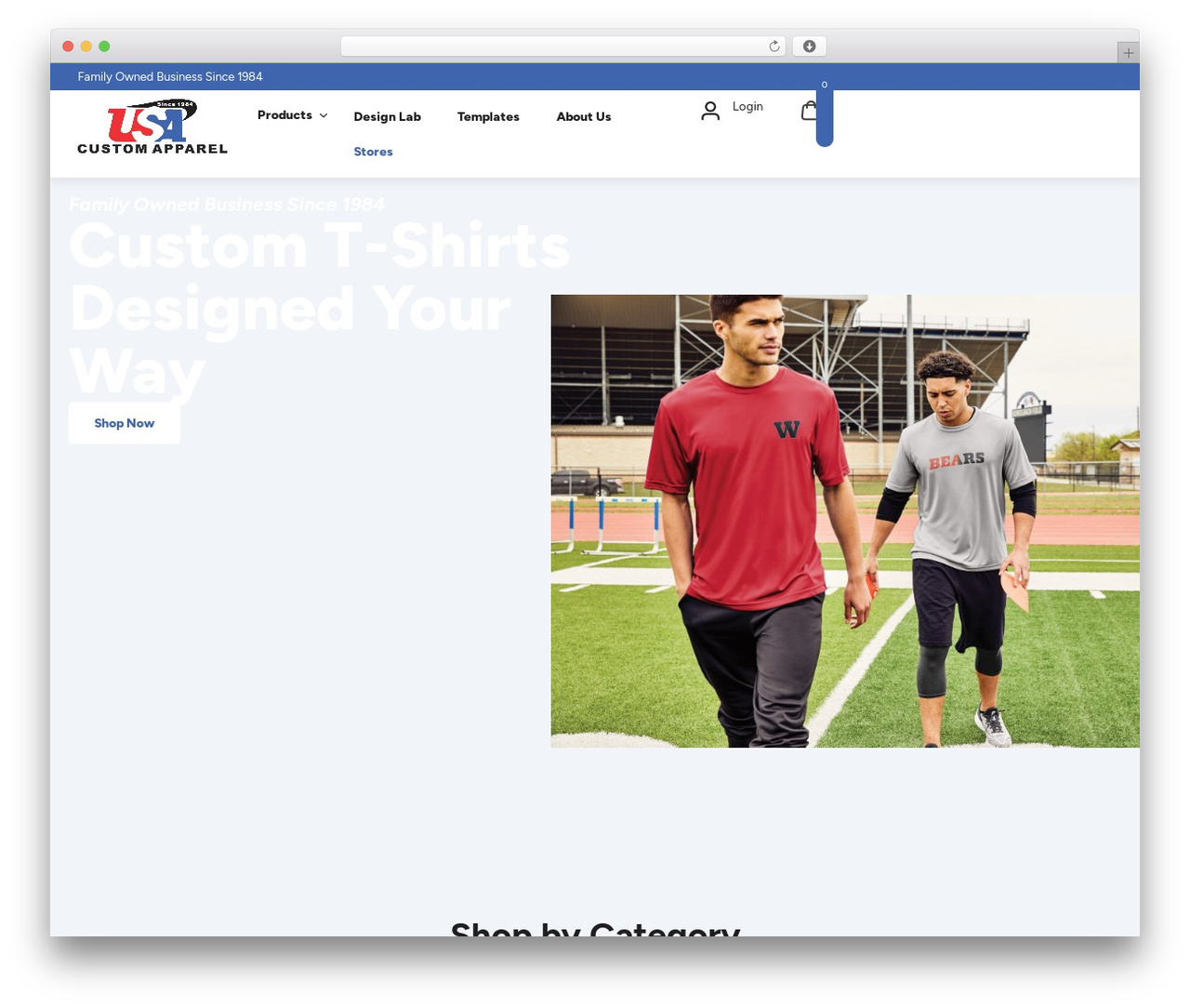 Hello Elementor WordPress theme - usacustomapparel.com