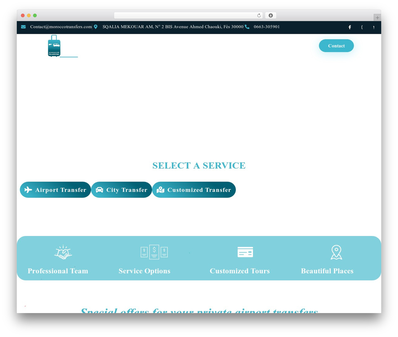 Hello Elementor WordPress theme - moroccotransfers.com
