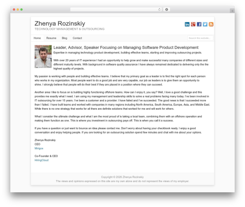 Catalyst top WordPress theme - rozinskiy.com