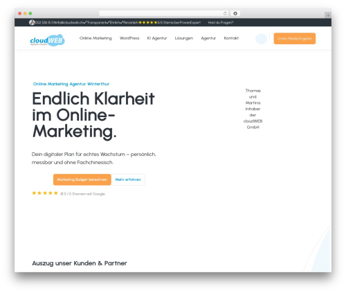 Cloudweb theme WordPress - www.cloudweb.ch