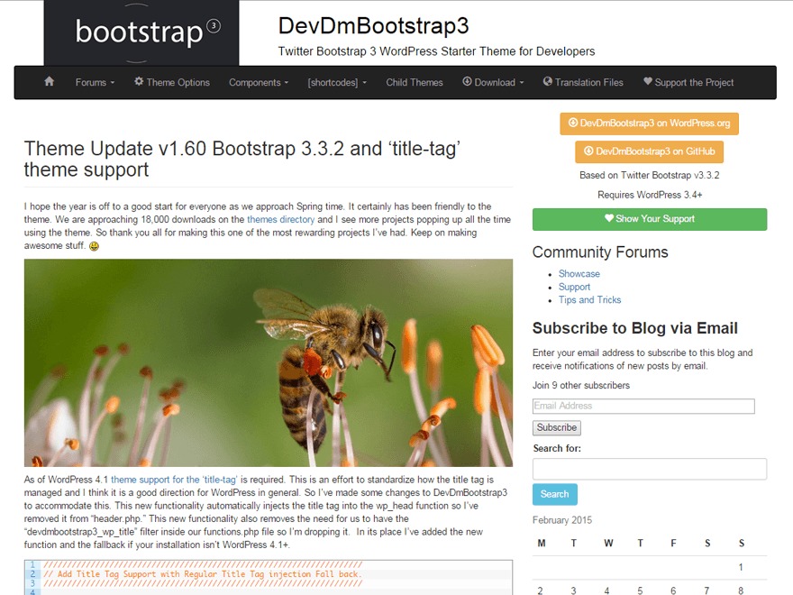DevDmBootstrap3 best WordPress theme by Danny Machal