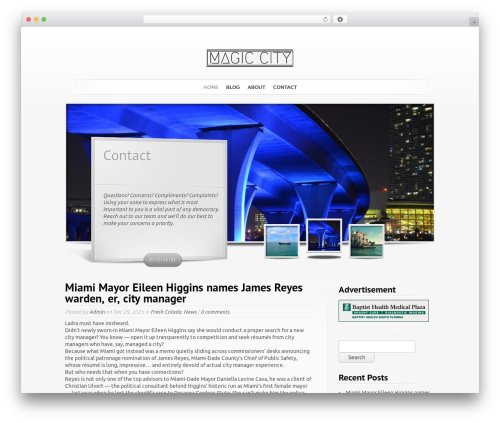 SimplePress WordPress blog theme - magiccityblog.com