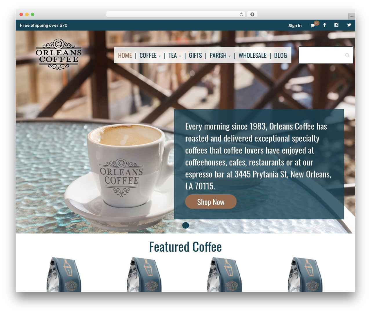 Theme Base WordPress theme - orleanscoffee.com Theme Base WordPress theme - orleanscoffee.com