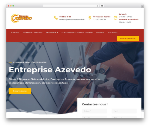 Plumbit WordPress theme - entrepriseazevedo.fr